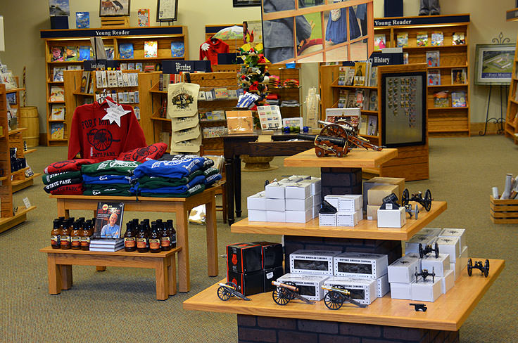 The gift shop at Fort Macon State Park