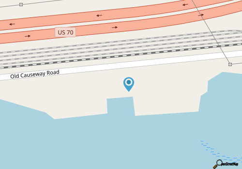 Stunning beachfront home with private dock, central AC & spacious deck map location