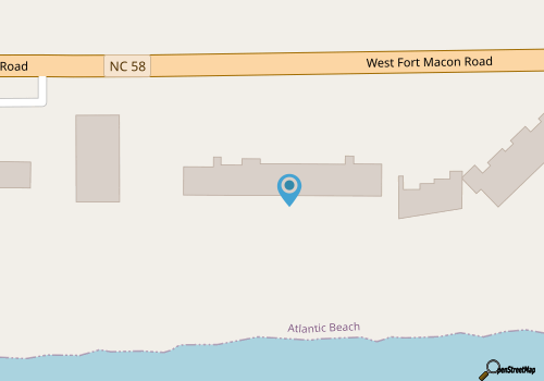 Smuggler's Cove 205, 2BR 2BA Oceanfront Condo in Atlantic Beach! map location