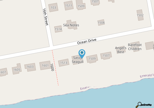 Sassy Seagull East, Oceanfront Duplex in Emerald Isle, NC! map location