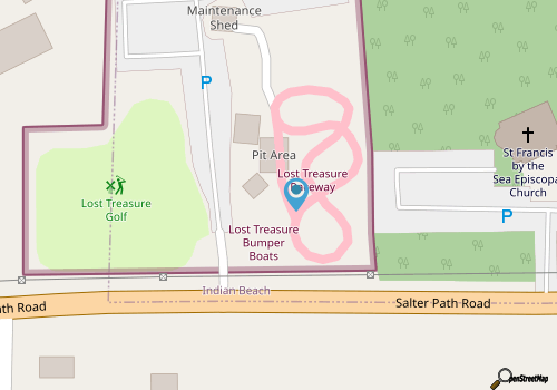 Lost Treasure Golf and Raceway - Crystal Coast map location