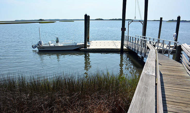 Boat dock at Hammocks Beach State Park