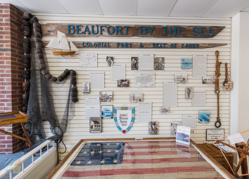 A display at the Beaufort Historic Site