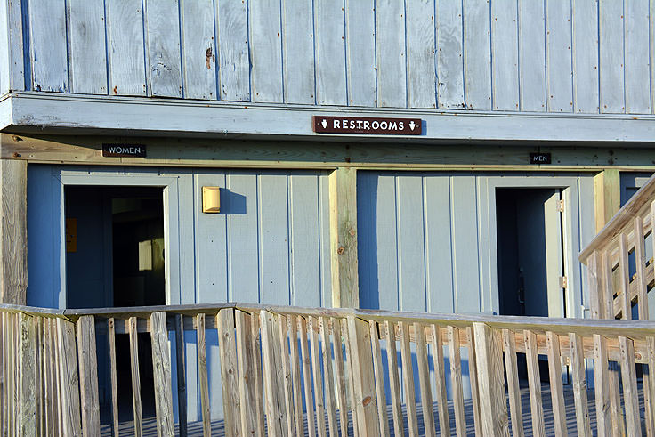 Public restrooms are available at Picnic Park, Atlantic Beach, NC