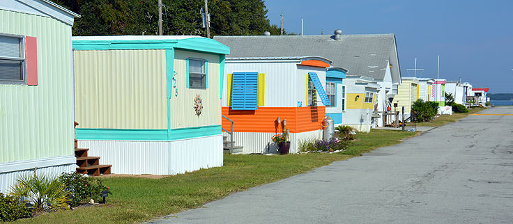 Colorful homes in Indian Beach, NC