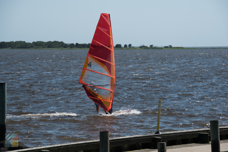A windsurfer
