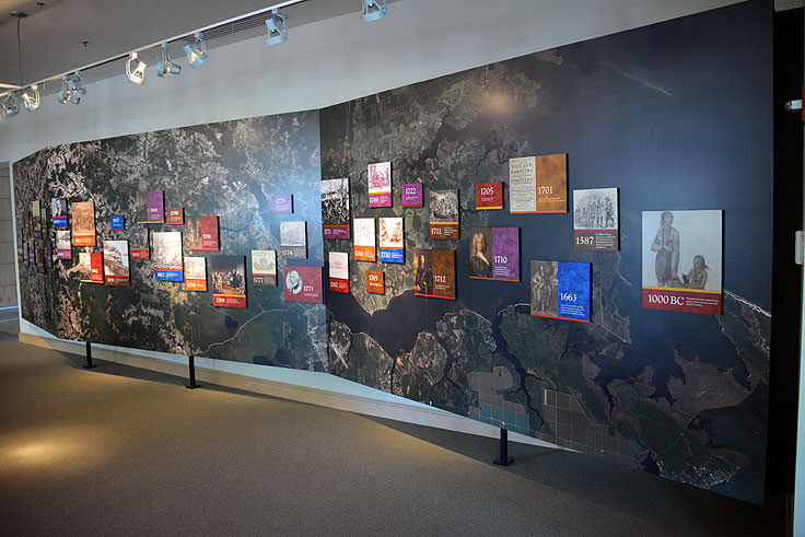 History timeline in the North Carolina History Center