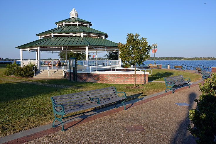 The gazebo at Union Point Park in New Bern, NC