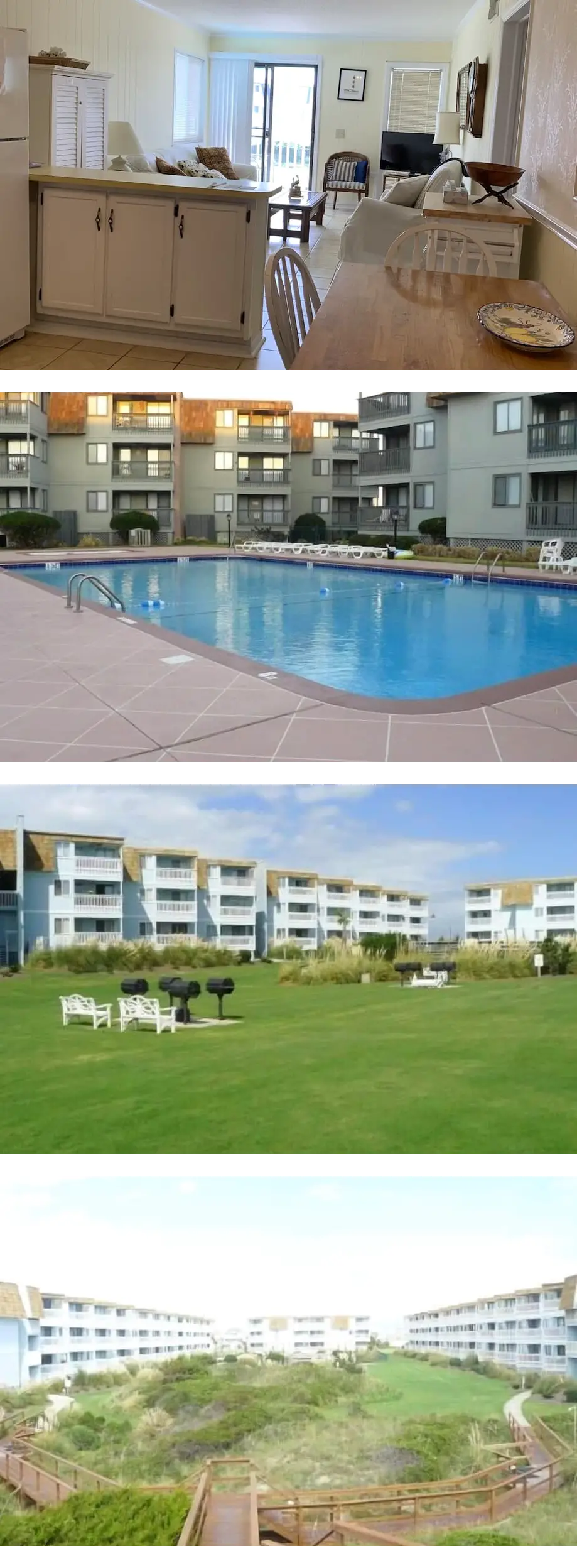 Ocean-side condominium with pool. Fully-...