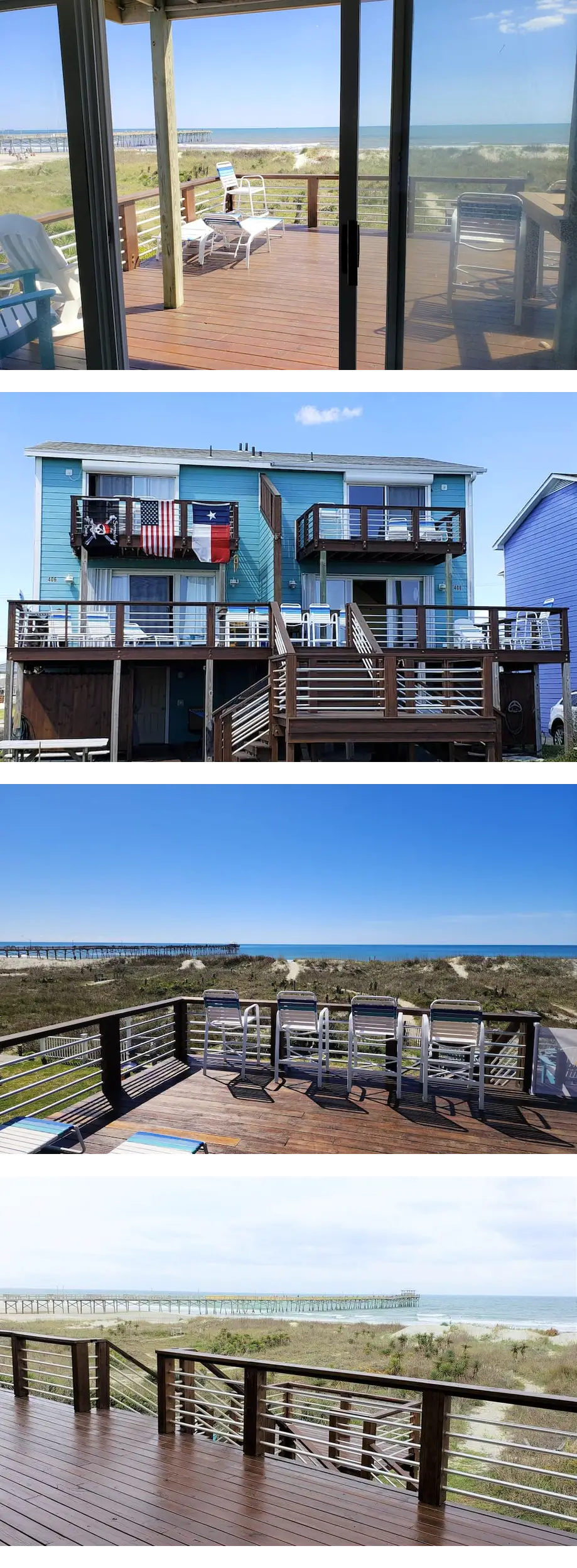 DIRECT OCEANFRONT Duplex with large deck...