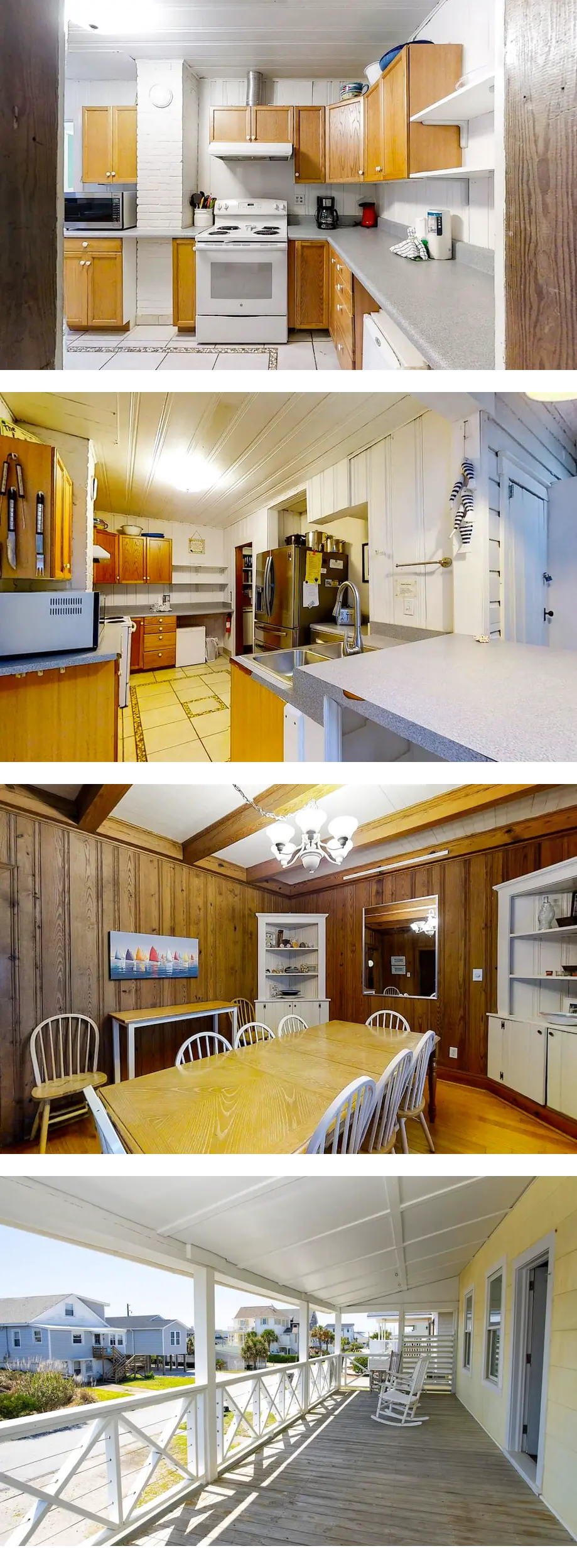 Spacious Third Row Beach Cottage w/2 Por...