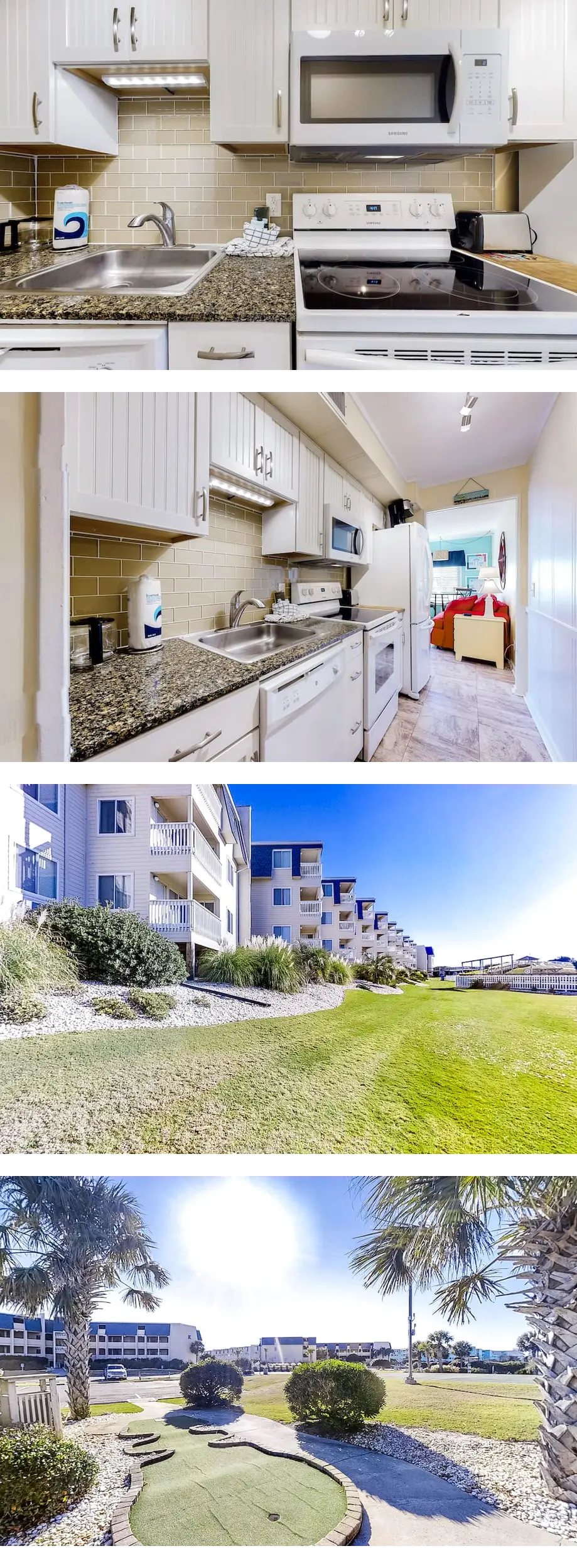 Third-floor courtyard condo with balcony...