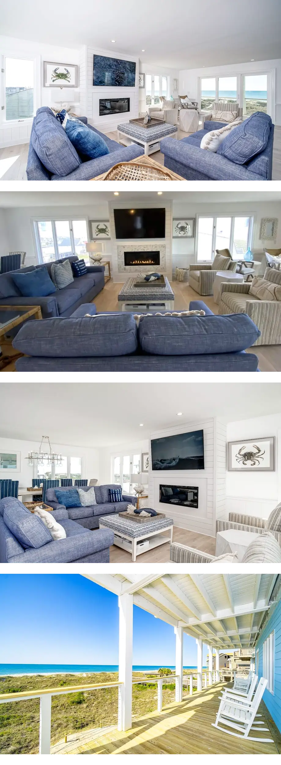 Oceanfront 7 BR, private beach access, 3...
