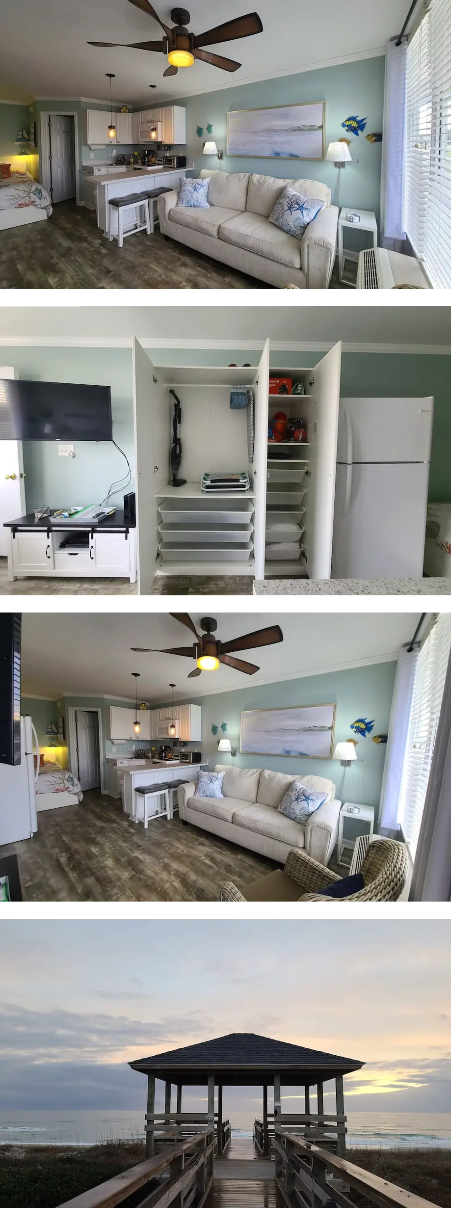 BEACH TIME!  Ocean side! Private area, no crowds - Steps from sand.  Downstairs.
